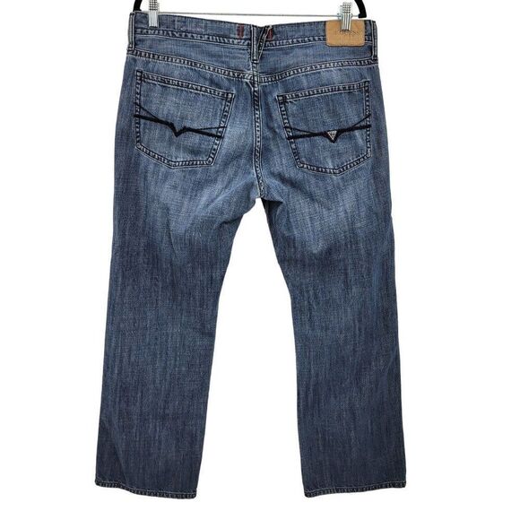 Vintage Guess Jeans Los Angeles 1981 Relaxed Straight Rowland Fit Whiskered 36W - Picture 3 of 12